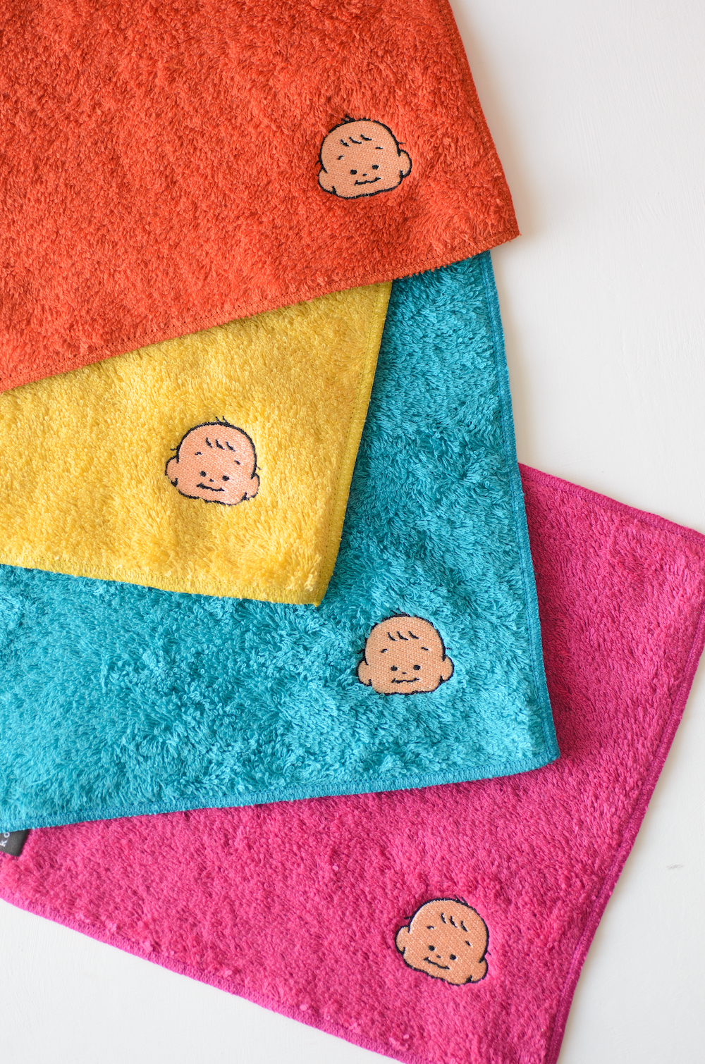 刺繍タオルハンカチ(全6色)