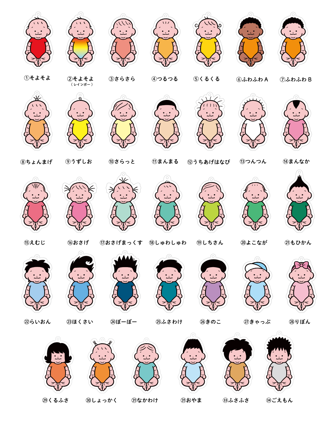 赤ちゃんアクリルキーホルダーコレクション(2021年モデル)